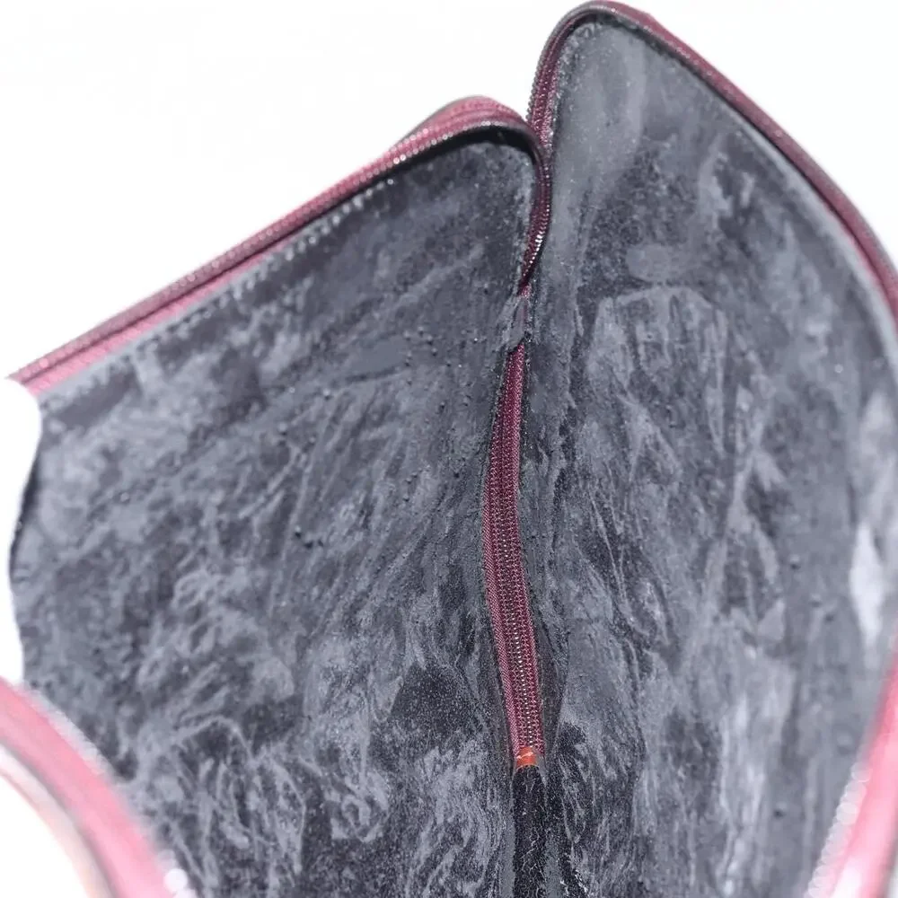 Gucci Patent Leather Clutch Bag Brown